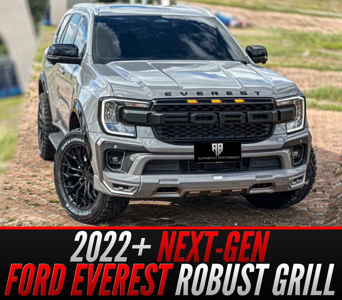 2022+ Ford Everest Next-Gen ROBUST Grill - AFTERMARKET - LED - RAPTOR STYLE