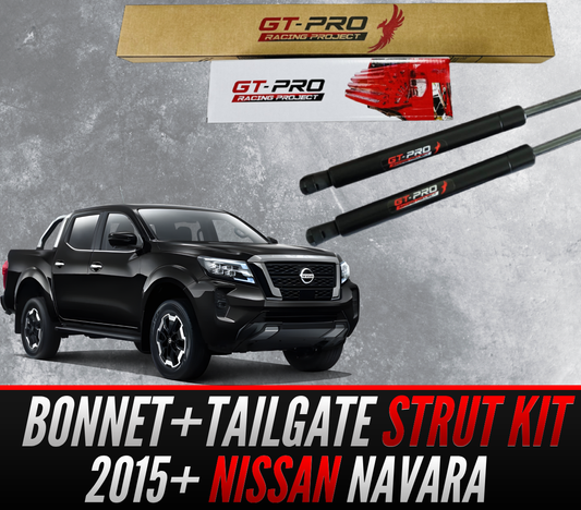 2015+ Nissan Navara NP300 D23 Bonnet + Tailgate Strut KIT - GT-PRO